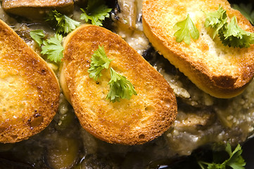 Image showing Baked stuffed eggplant