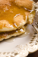 Image showing Pancakes with syrup