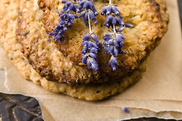 Image showing Handmade lavender cookies