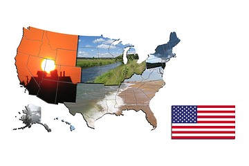 Image showing The map of the sides of USA