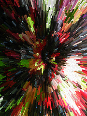 Image showing Multi-coloured explosion