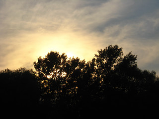 Image showing The landscape with heaven and sunset