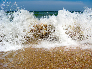 Image showing panorama of the sea and the coast