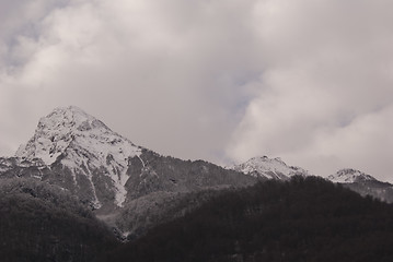 Image showing Cloudy day in the mountains