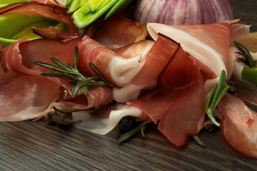 Image showing Slices of Jamon