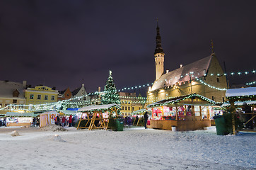 Image showing The christmas market in Tallinn