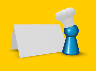 Image showing cook and blank card