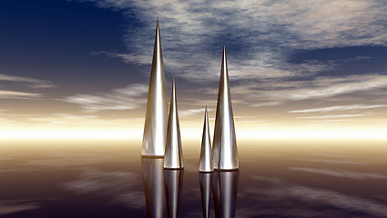 Image showing metal cones