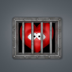 Image showing heart in prison