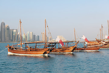 Image showing Qatar dhows on show