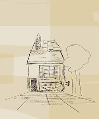 Image showing Romanian house sketch