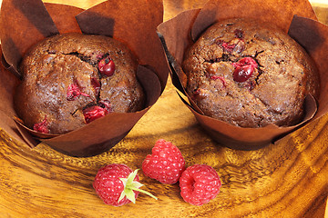 Image showing Chocolate muffins