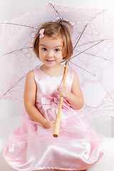 Image showing Cute playful little princess