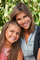 Image showing Happy sisters