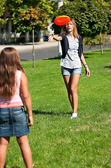 Image showing Happy sisters