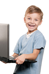 Image showing Boy with notebook