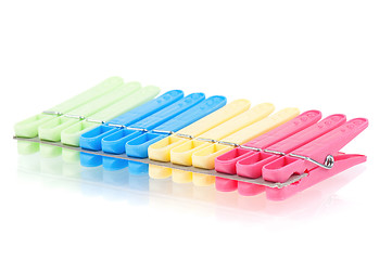 Image showing Color clothes-pegs