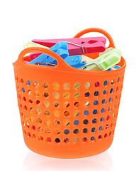 Image showing Color clothes-pegs