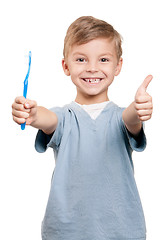 Image showing Boy with tooth brush