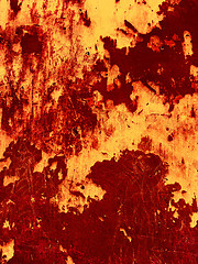 Image showing Old Red Wall Background