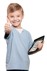 Image showing Boy with dollars