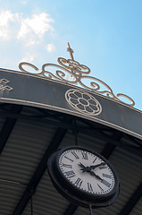 Image showing Old Clock Under The Roof