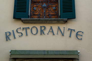 Image showing Italian Restaurant sign