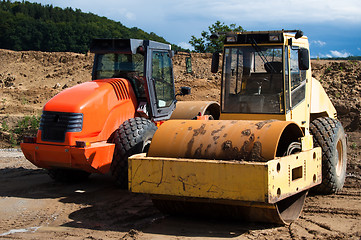 Image showing Road Rollers