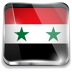 Image showing Syria Flag Smartphone Application Square Buttons