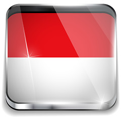 Image showing Monaco Flag Smartphone Application Square Buttons
