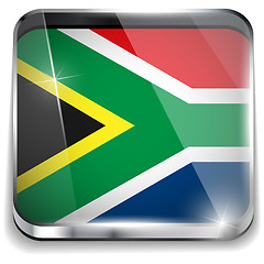 Image showing South Africa Flag Smartphone Application Square Buttons
