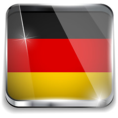 Image showing Germany Flag Smartphone Application Square Buttons