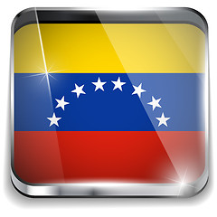 Image showing Venezuela Flag Smartphone Application Square Buttons