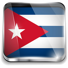 Image showing Cuba Flag Smartphone Application Square Buttons