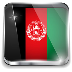 Image showing Afghanistan Flag Smartphone Application Square Buttons