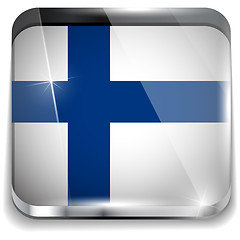 Image showing Finland Flag Smartphone Application Square Buttons