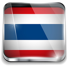 Image showing Thailand Flag Smartphone Application Square Buttons