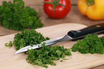 Image showing Chopped parsley