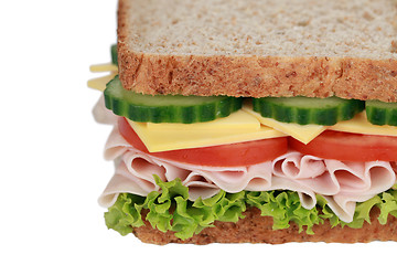Image showing Toast with ham