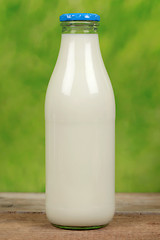 Image showing Fresh milk in a bottle