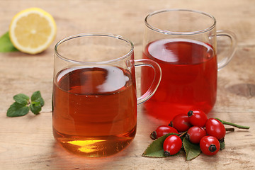 Image showing Rooibos and rosehip tea