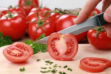 Image showing Sliced tomato