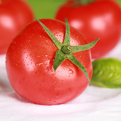 Image showing Tomato with basil