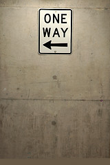 Image showing one way