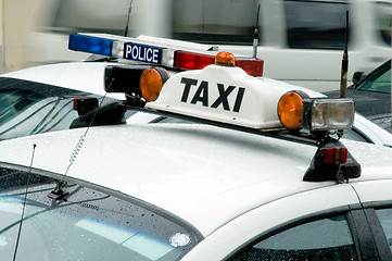 Image showing taxi & police detail