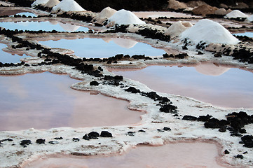 Image showing Salt Piles On A Saline