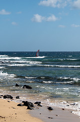 Image showing Windsurfer on Lanzarote