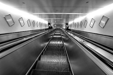 Image showing escalators