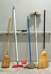 Image showing brooms