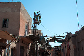 Image showing Street Scenery In The Medina Of Marrakech